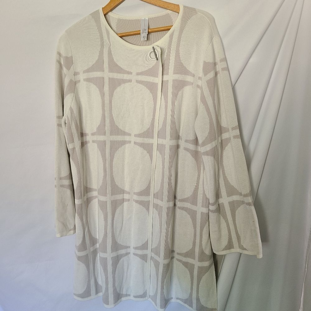 MarlaWynne Geometric‎ Topper Cardigan sz L